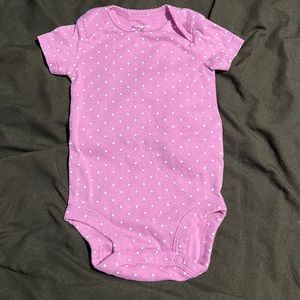 Caters purple polka dot onesie, 3m